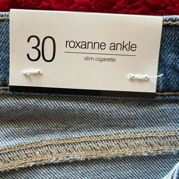 NWT 7 For All Man Kind Luxe Vintage Roxanne Ankle Slim Cigarette Jeans Size 30 - Picture 8 of 14
